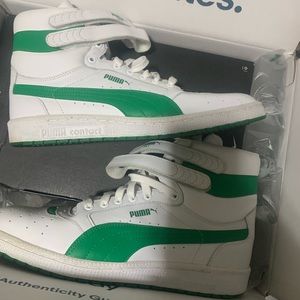 Puma High Tops green and white